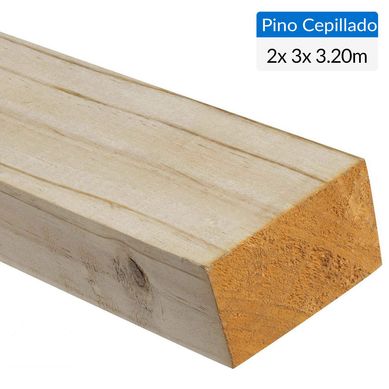 Pino Certificado Seco Cepillado 2x3 3,2 m 