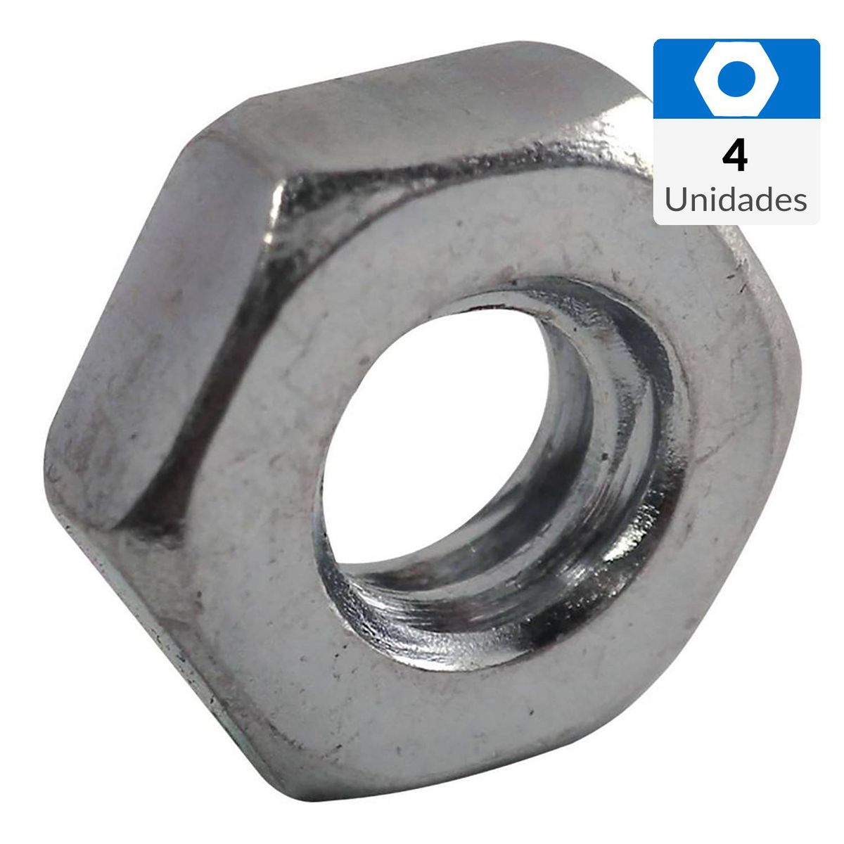 FIXSER - Tuerca cocina hexagonal MET M4 ZBR 4 unidades