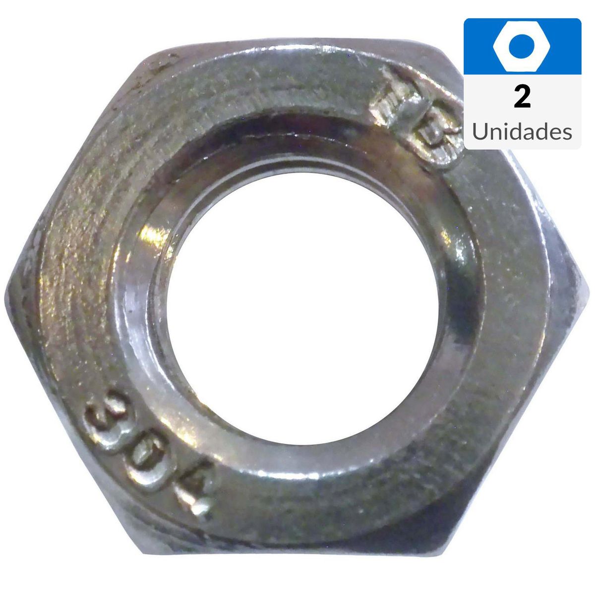 FIXSER - Set de tuercas hexagonales 1/4" -20 2 unidades
