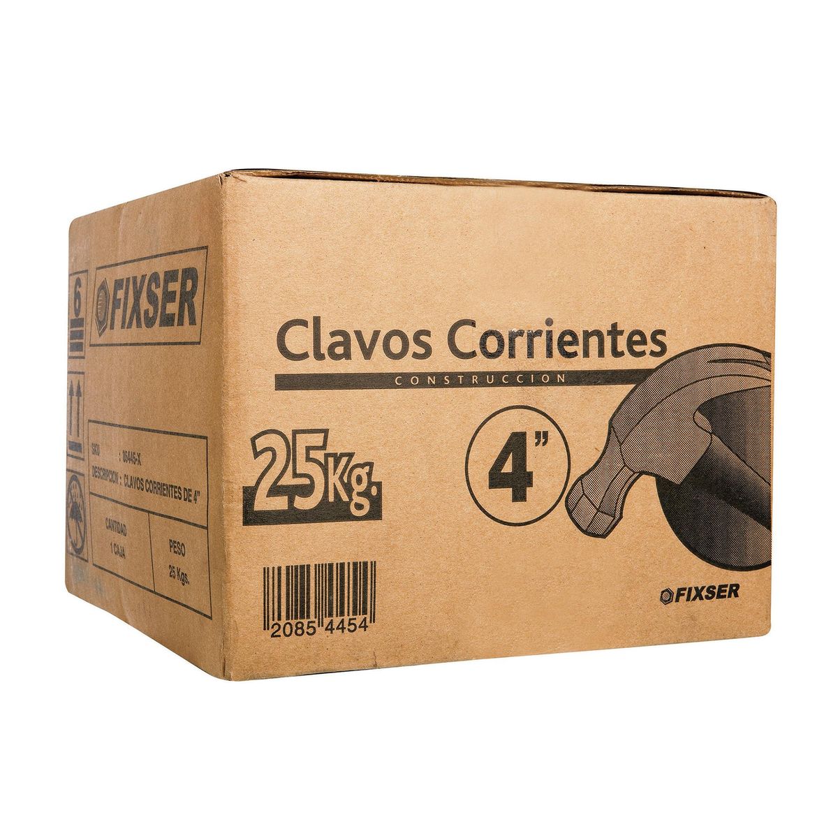 FIXSER - Clavos corrientes 4" caja 25 kg