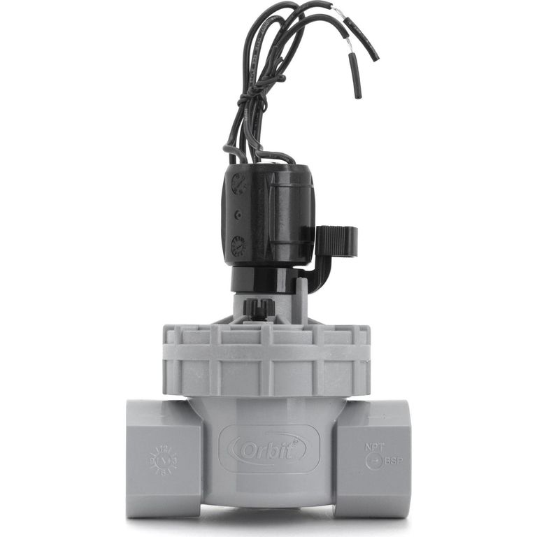 Válvula solenoide 1" sin control de flujo plástico
