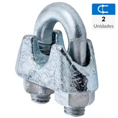 FIXSER - Set de abrazaderas para cable 3/16" 2 unidades
