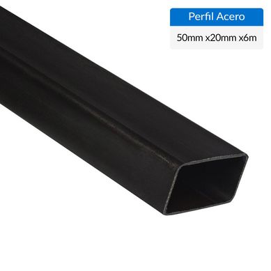Perfil Rectangular Acero 50x2 mm 6 m