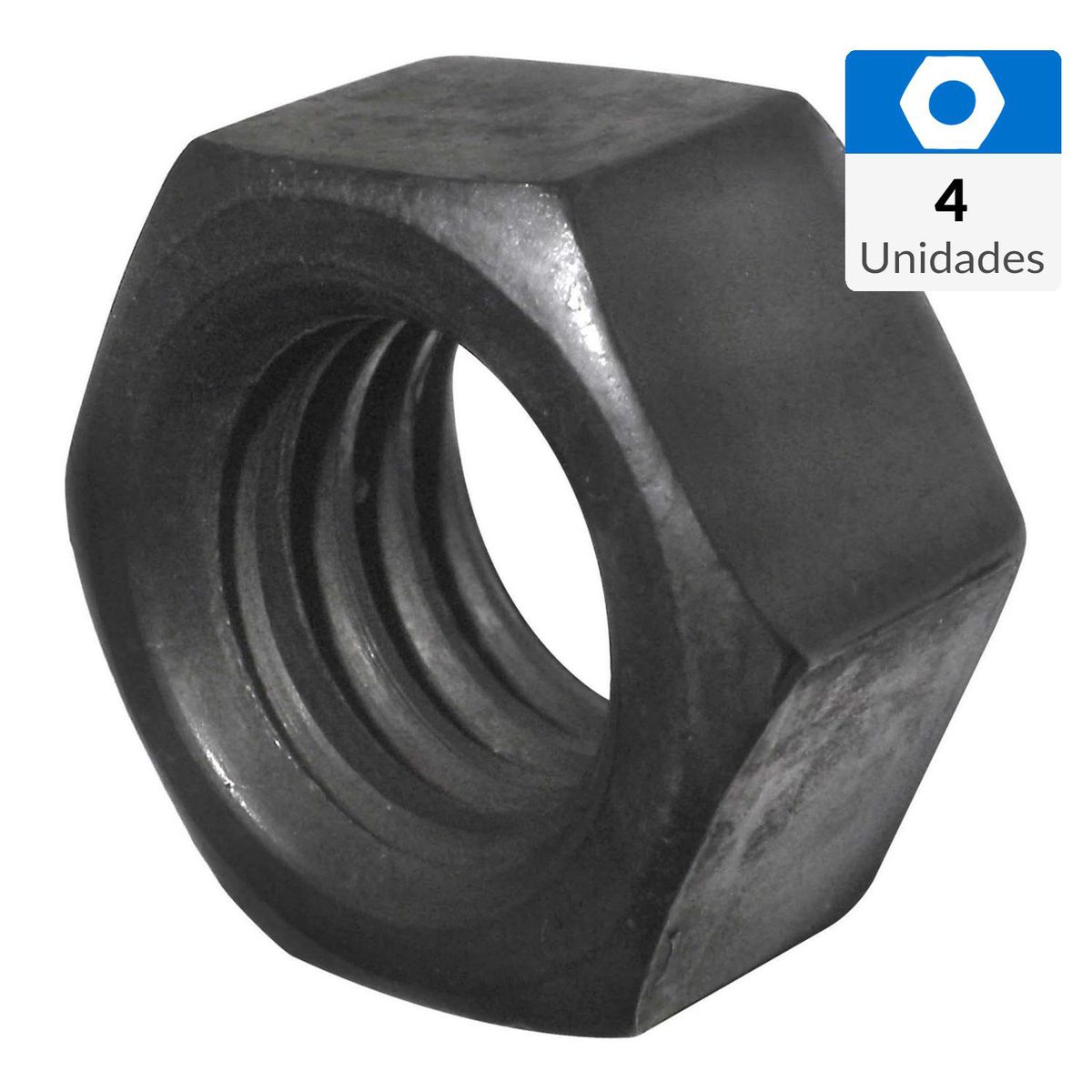 FIXSER - Tuerca Hexagonal G2 1/4" Pavonada 4 unidades