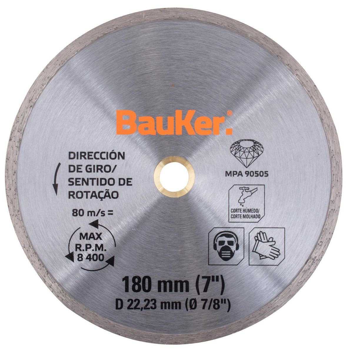 BAUKER - Disco de diamante 7" acero