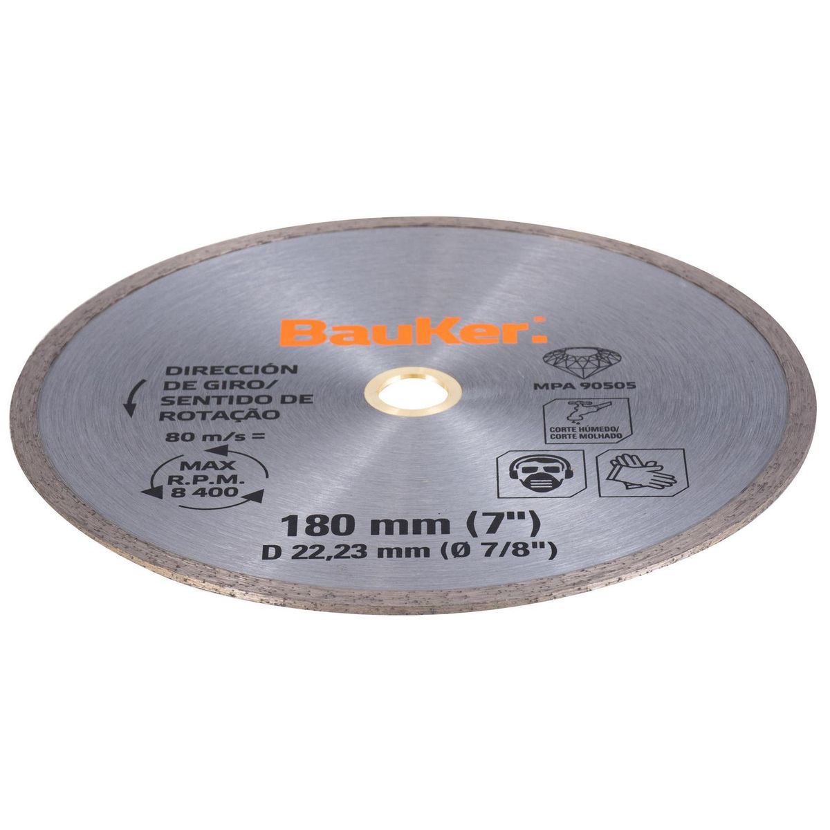 BAUKER - Disco de diamante 7" acero
