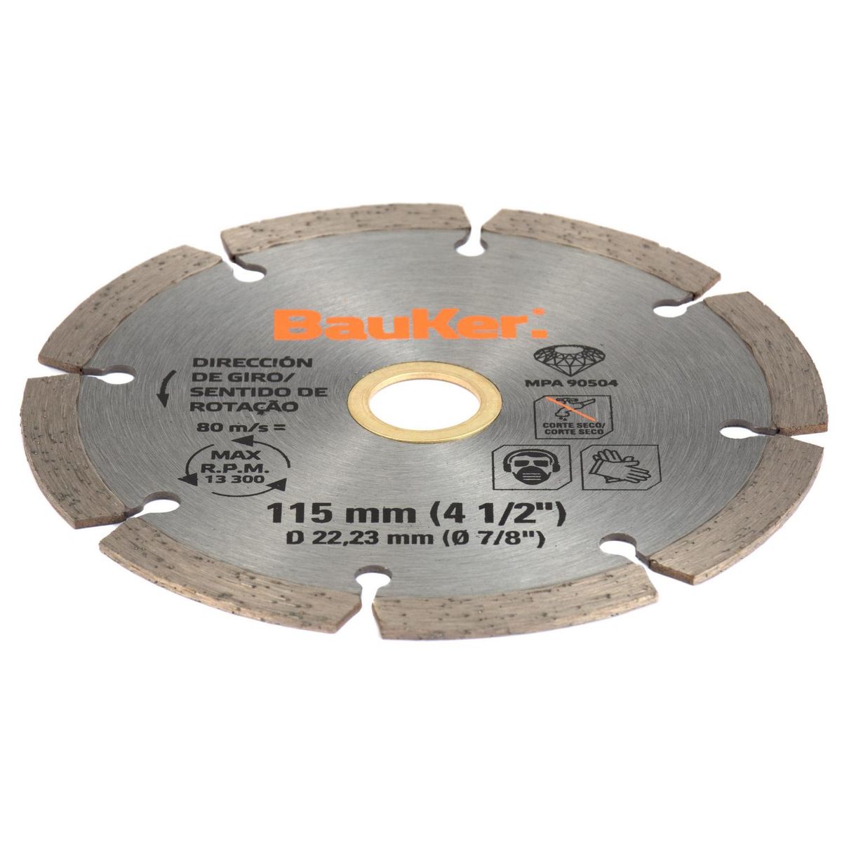 BAUKER - Disco de diamante 4,5" acero