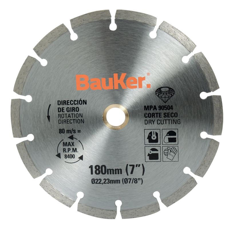 BAUKER - Disco de diamante 7" acero