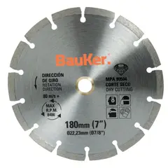 BAUKER - Disco de diamante 7" acero