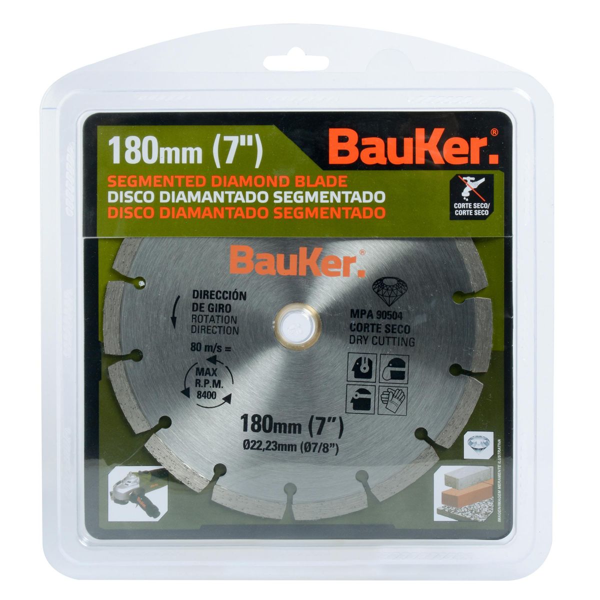 BAUKER - Disco de diamante 7" acero