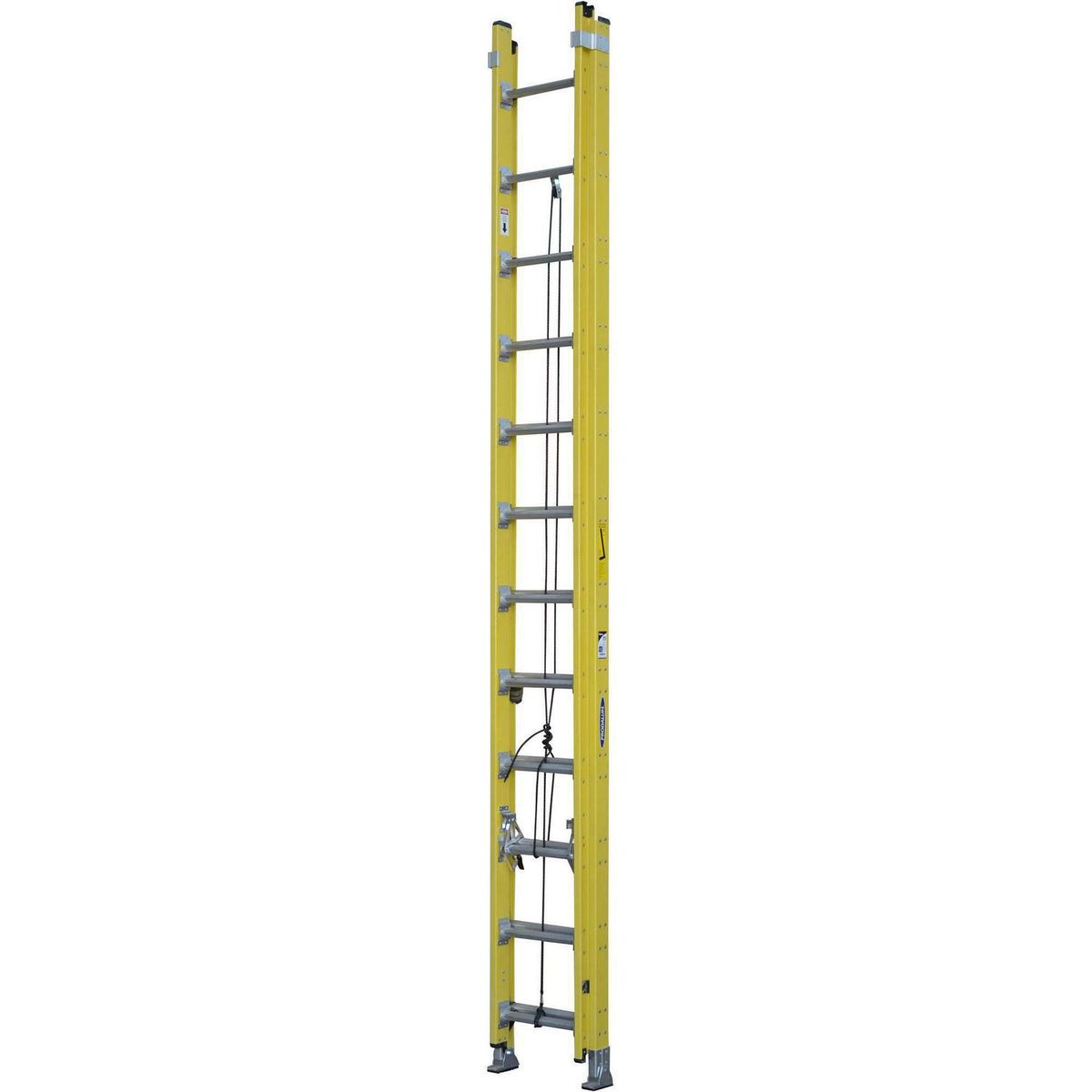 REDLINE - Escalera telescópica fibra de vidrio 24 peldaños. Resistencia 136 kg