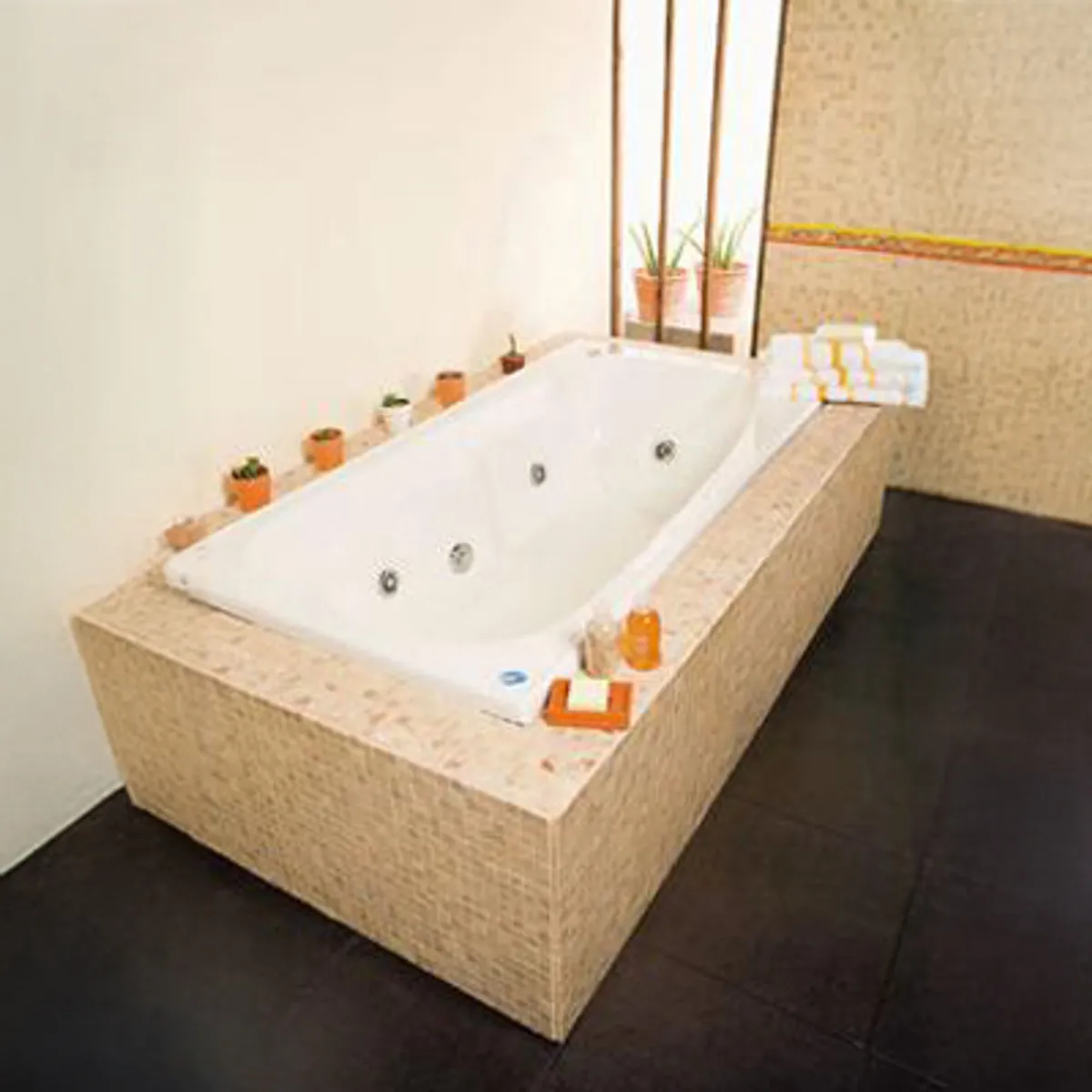 NORGLAS - Tina hidromasaje 220 l sea 7 jets derecha 183x91x42 cm