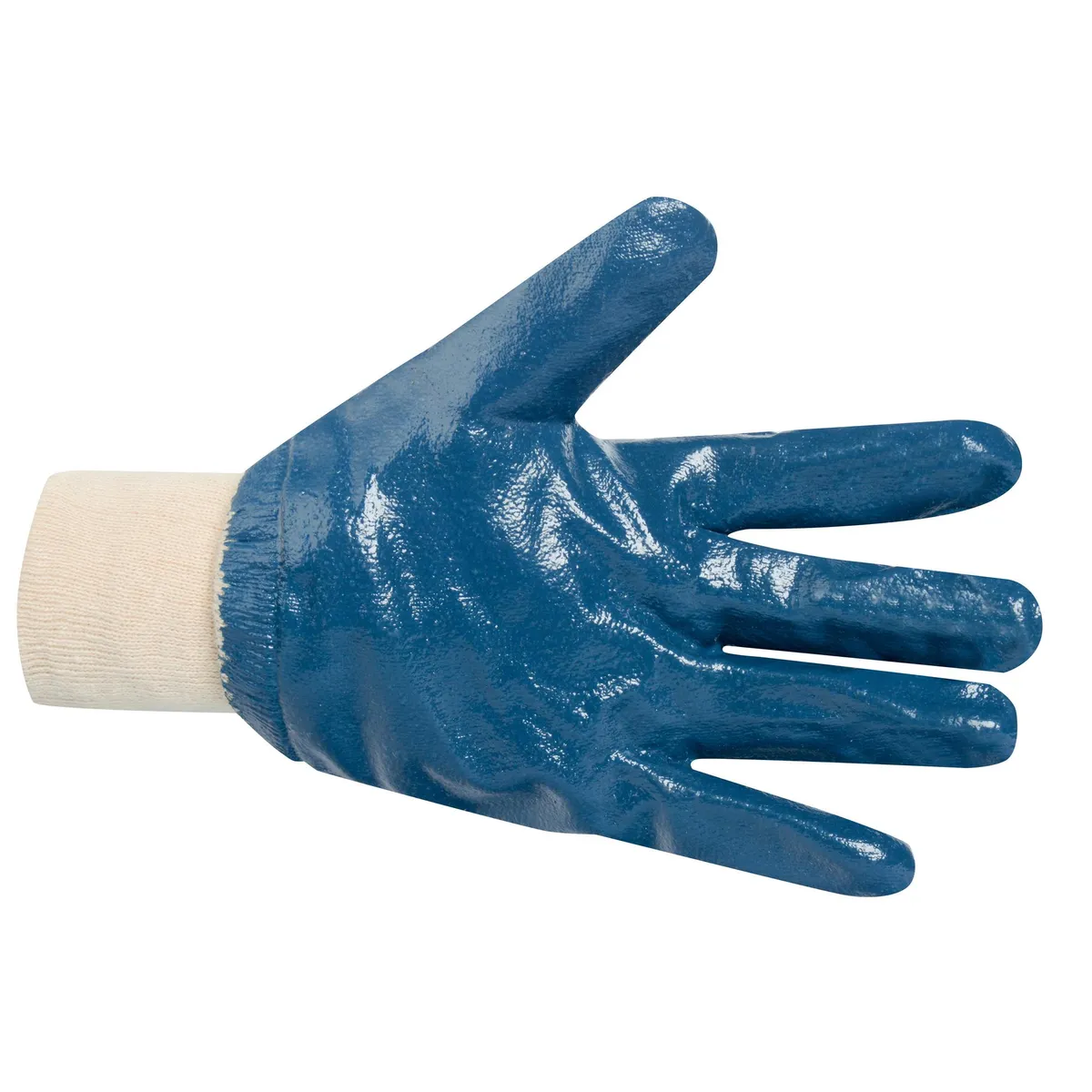 REDLINE - Guante Profesional con Puño Tejido de Nitrilo Talla única Blanco/Azul