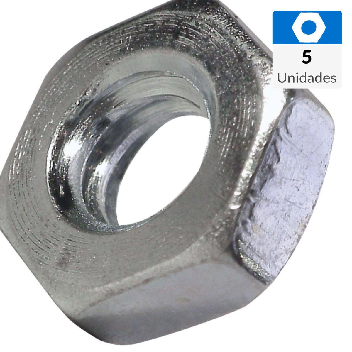 FIXSER - Tuerca Cocina hexagonal 3/16" Zincada brillante 5 unidades