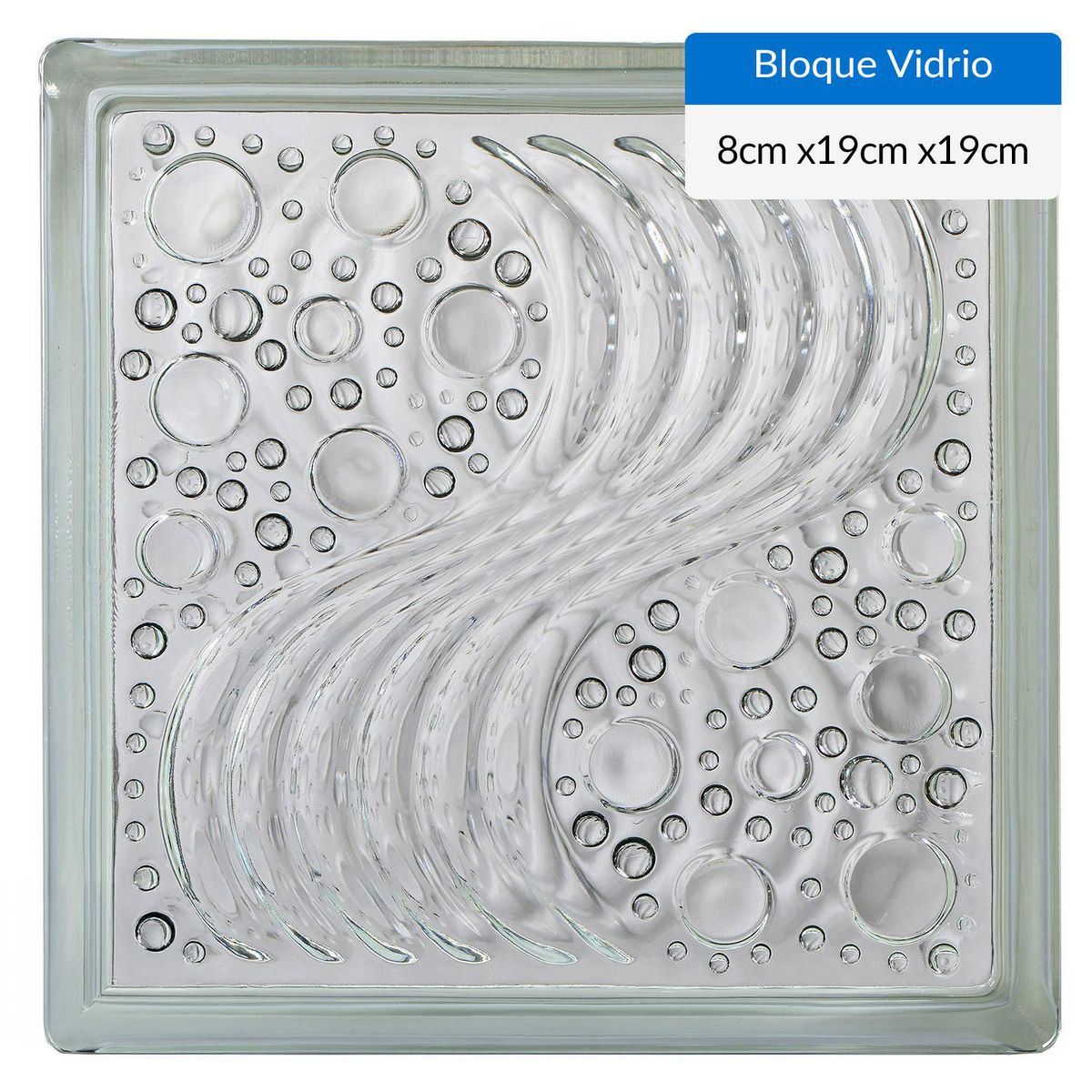 HOLZTEK - Bloque Vidiro Transparente 19x19x8 cm 80005