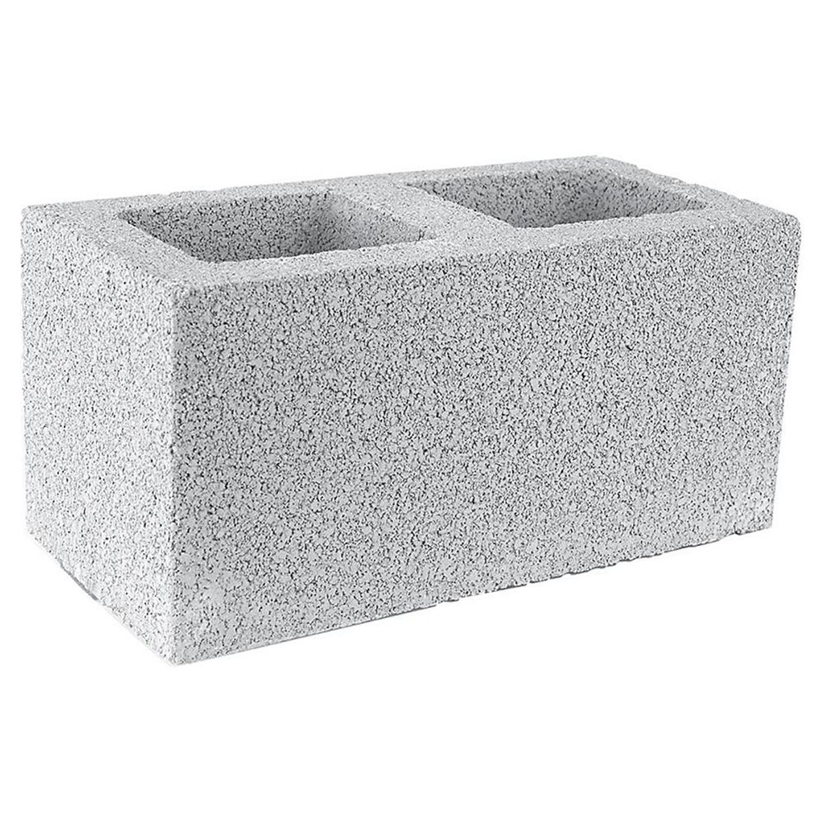 GENERICO - 140x190x390 mm Bloque Cemento Económico Liso Gris