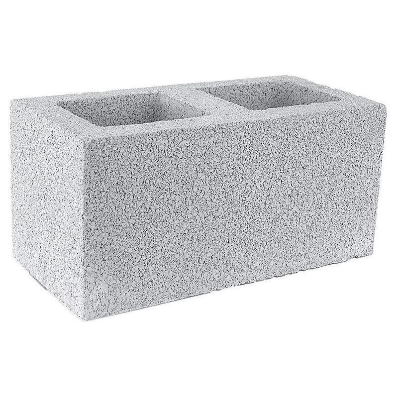 - 140x190x390 mm Bloque Cemento Económico Liso Gris