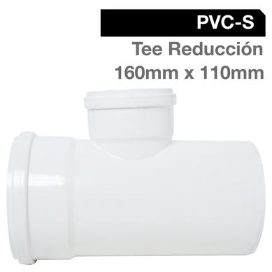 Tee Reduccin PVC-S Bco c/goma 160mm x 110mm Blanco 1u