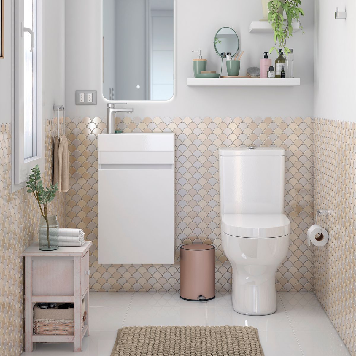 SENSI DACQUA - Mueble baño lavamano 41x22x69 cm