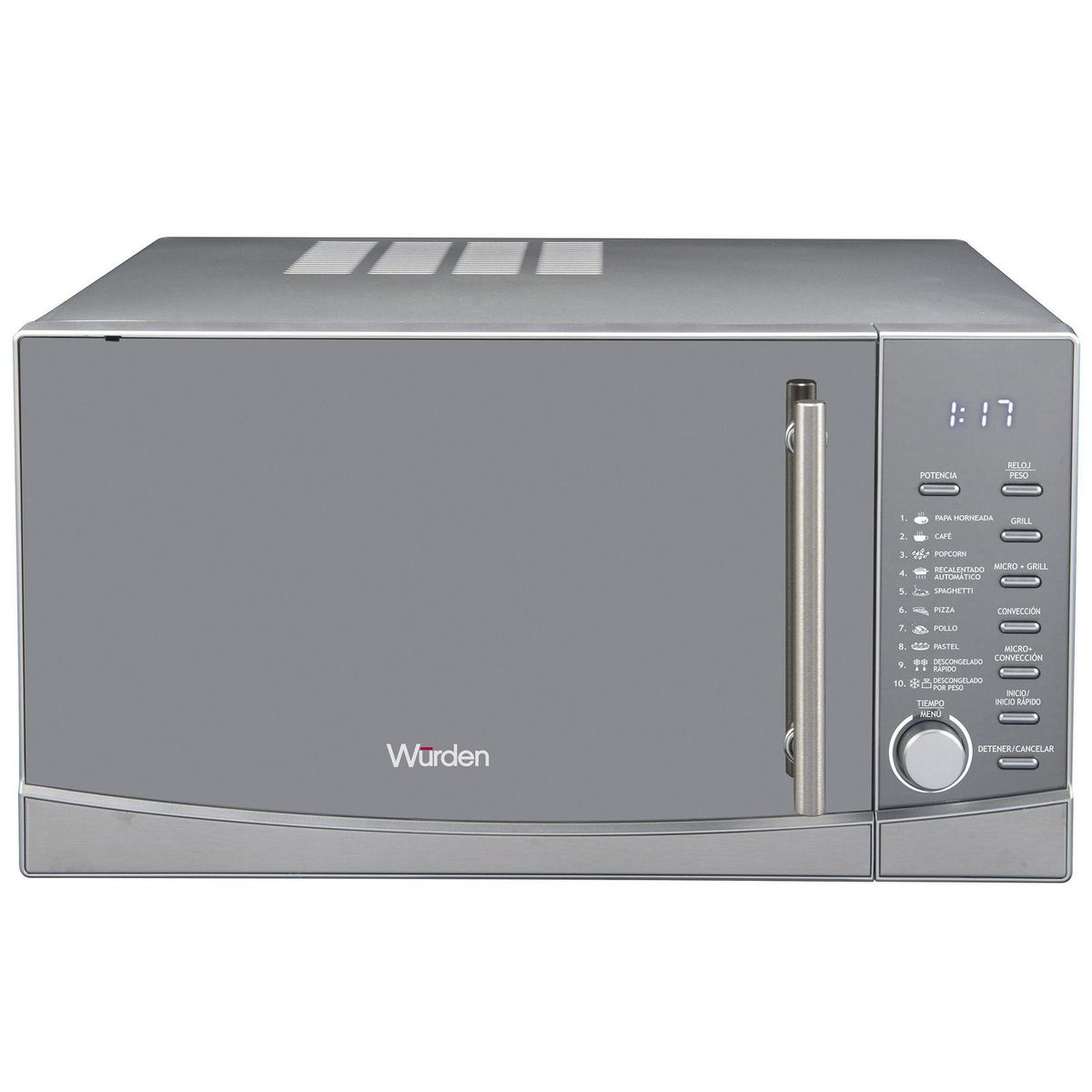 WURDEN - Microondas Digital 34 Litros Plata WMW-GANZ34