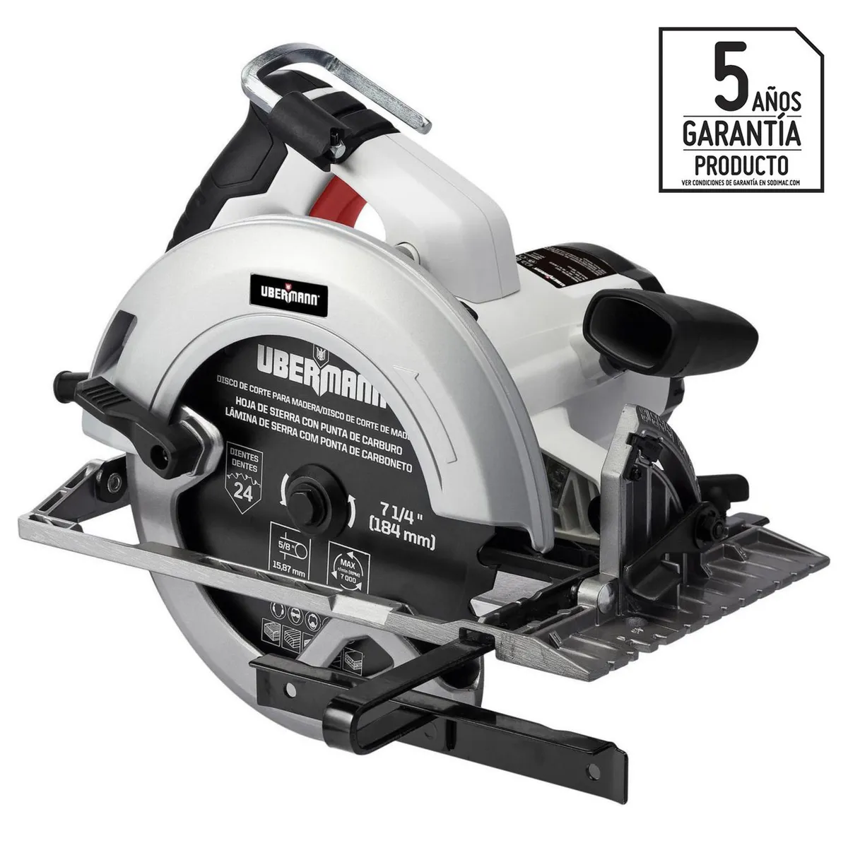 UBERMANN - Sierra circular eléctrica 7 1/4" 1800W