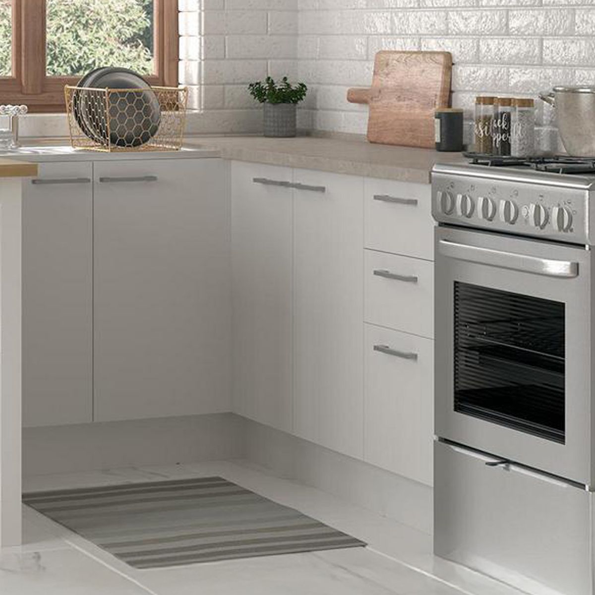 JUST HOME COLLECTION - Mueble base 3 puertas 2 cajones