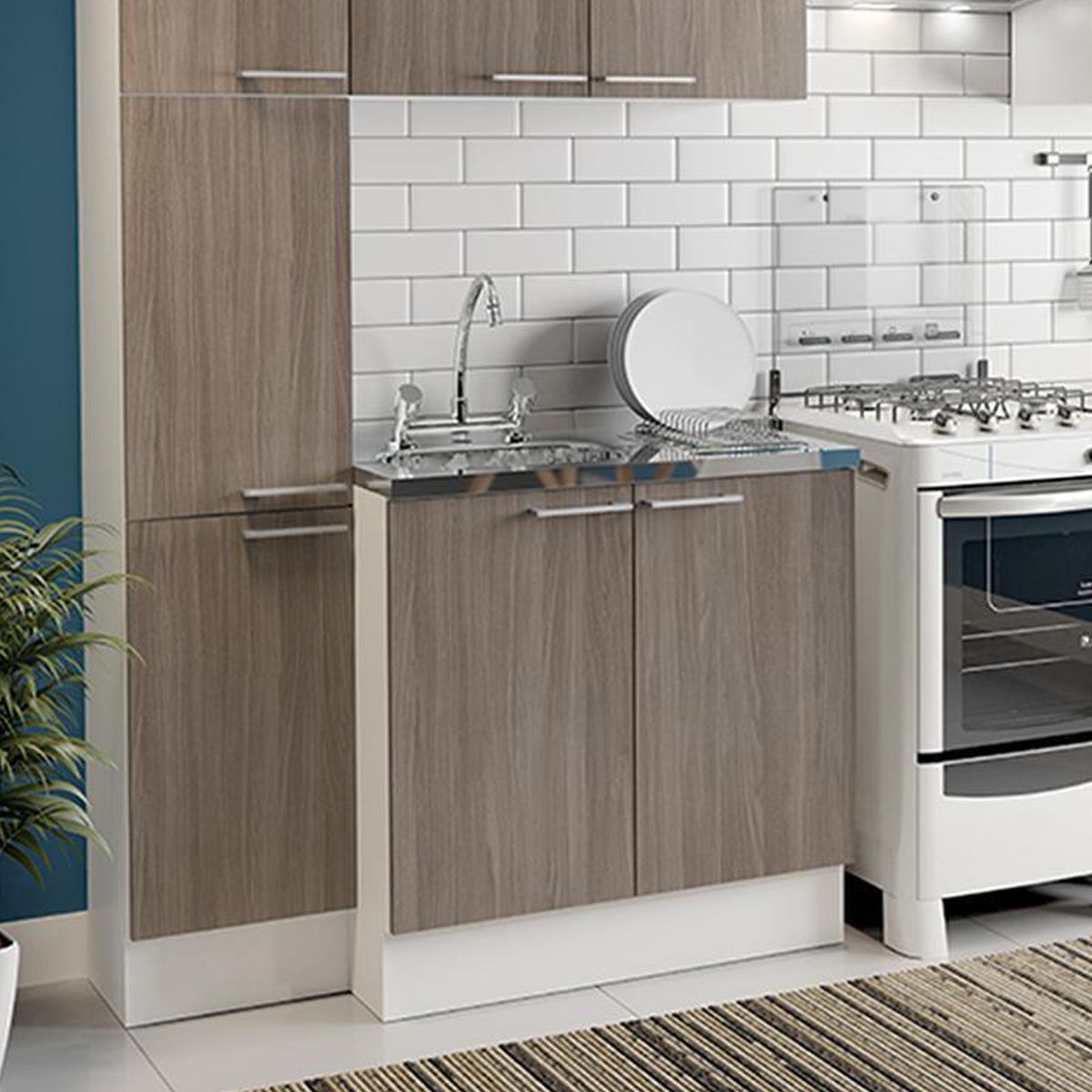 JUST HOME COLLECTION - Mueble base 3 puertas cubierta