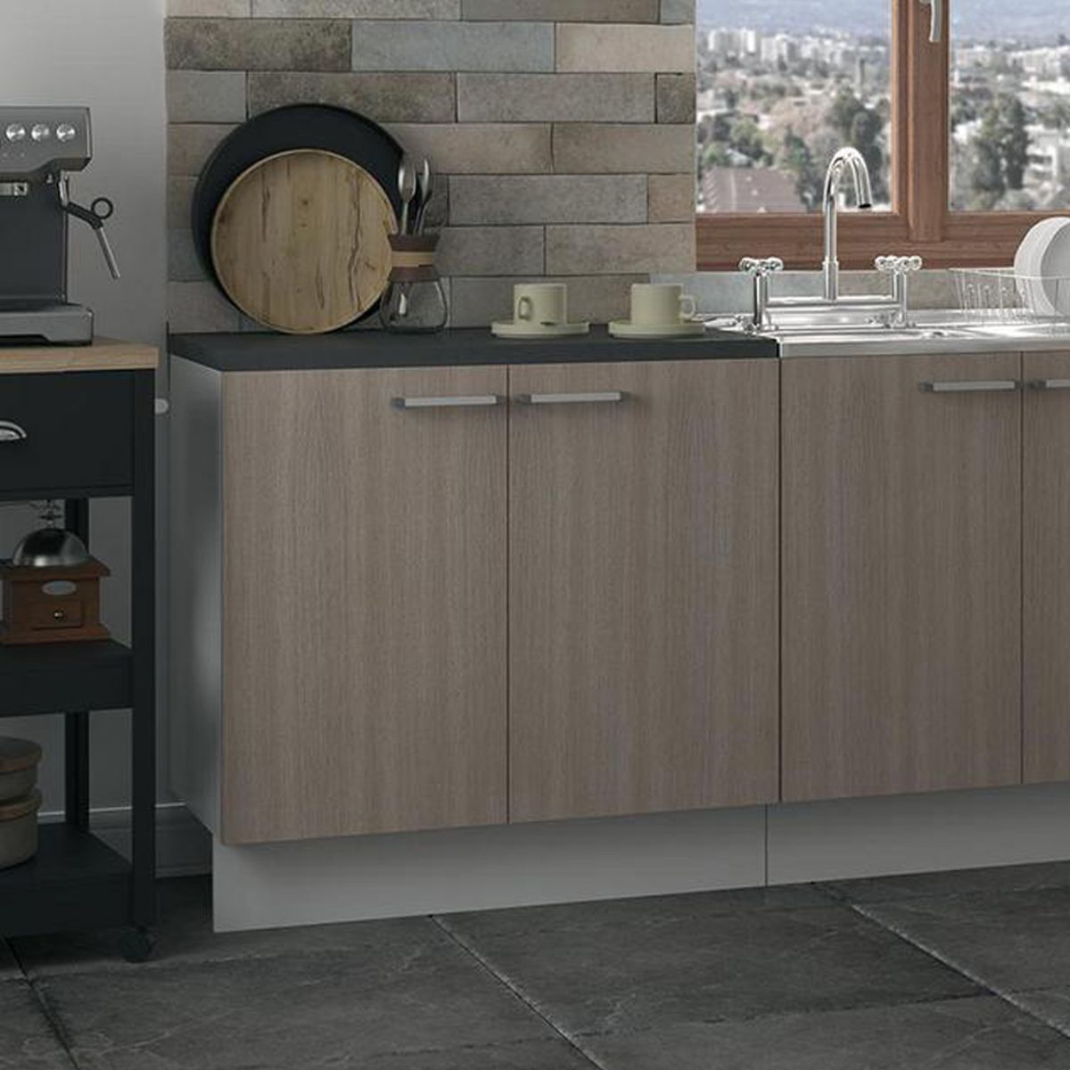 JUST HOME COLLECTION - Mueble base 2 puertas cubierta