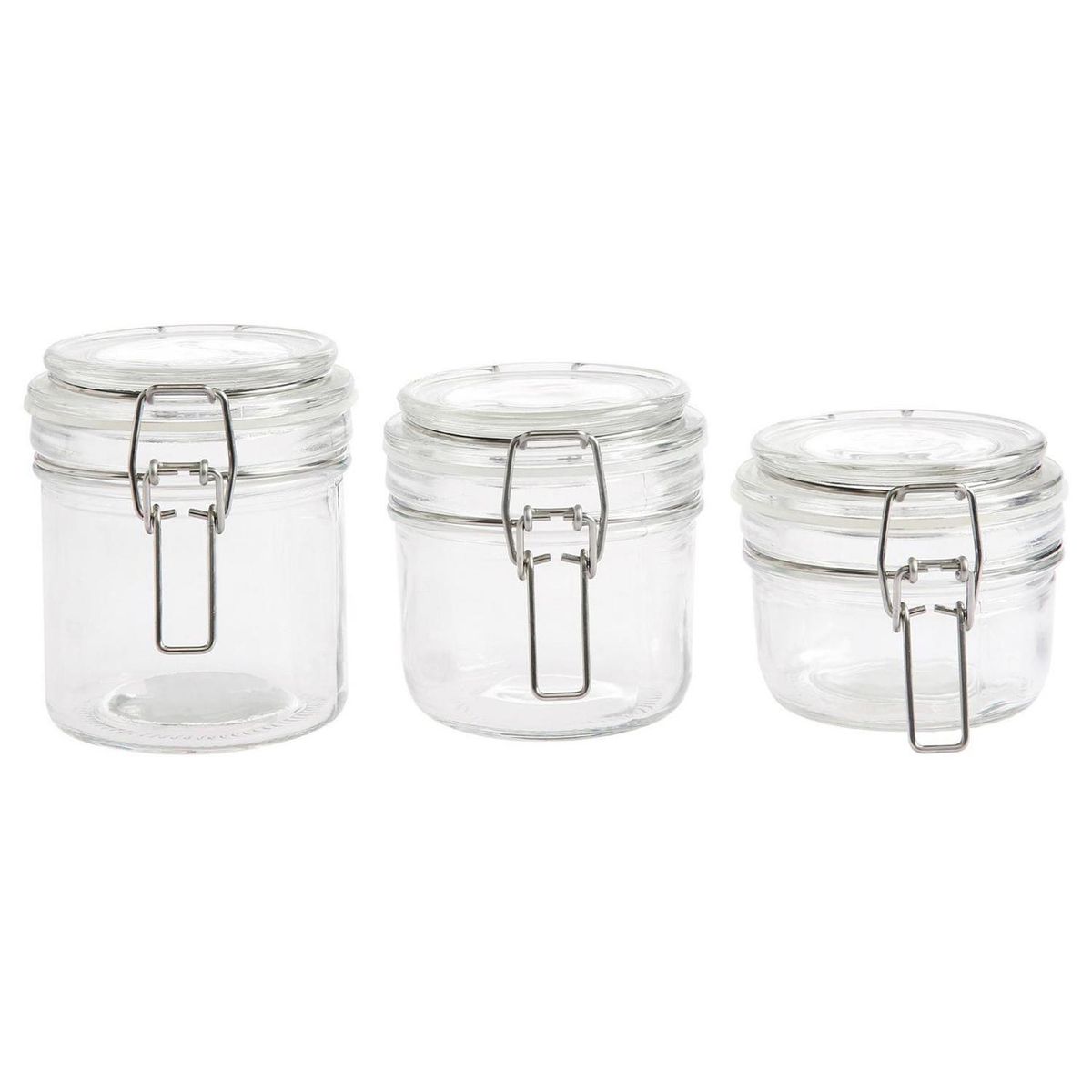 JUST HOME COLLECTION - Set 3 Frascos Vidrio 215 ml