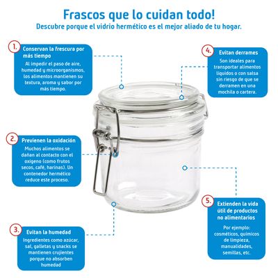 Imagen 2 del producto Set 3 Frascos Vidrio 215 ml