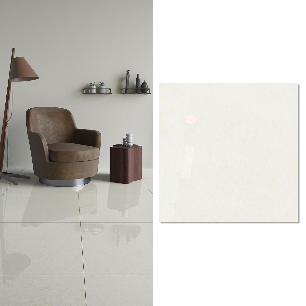 Porcelanato 80x80 cm Crystal Blanco 1.92 m2, marca HOLZTEK - Foto Principal