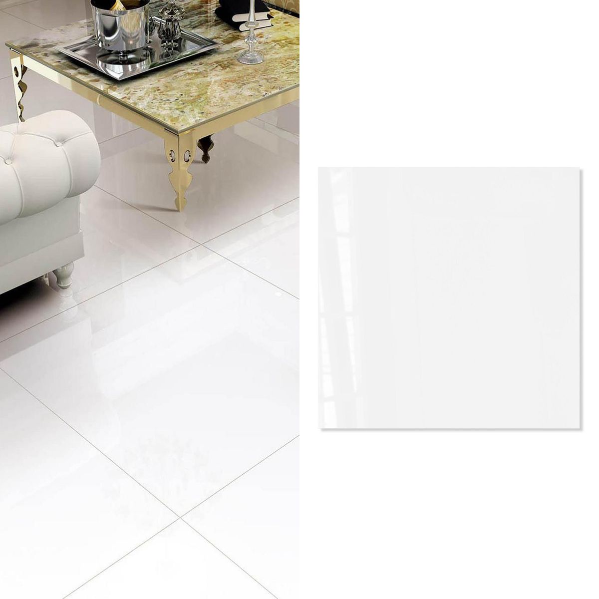 Porcelanato 80x80 cm Super Blanco 1.92 m2, marca HOLZTEK - Foto Principal