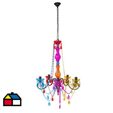 Lmpara colgante 5 luces E14