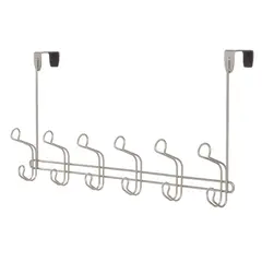 INTERDESIGN - Colgador de Puerta con 6 Ganchos Acero Satinado