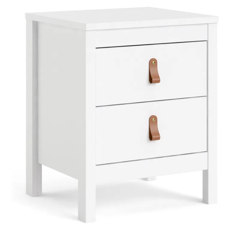 Velador 2 Cajón 43,6x54,1x38,4 cm Blanco