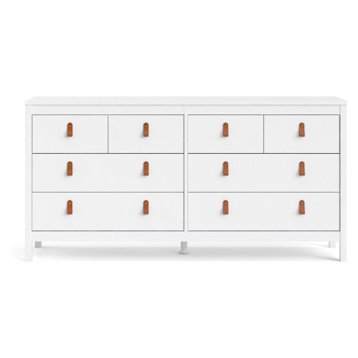 TVILUM - Cómoda 8 Cajón 159,4x79,7x38,4 cm Blanco