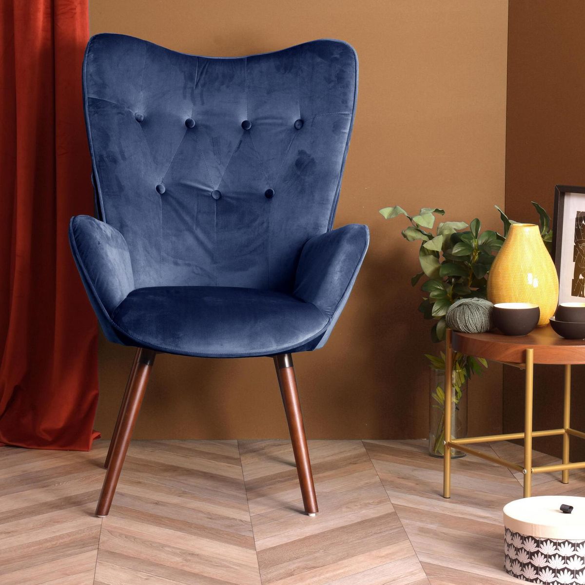 GENERICO - Sitial Kas Azul Oscuro 109x73x68 cm