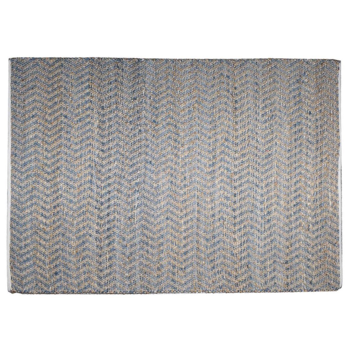 JUST HOME COLLECTION - Alfombra Bazar 160x230 cm Yute Azul Claro
