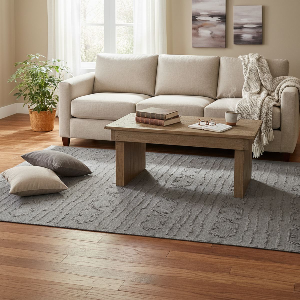 JUST HOME COLLECTION - Alfombra Bazar Chindi 120x170 cm Algodón Verde