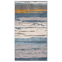 JUST HOME COLLECTION - Alfombra Lineas 60x110 cm Polipropileno Azul Claro