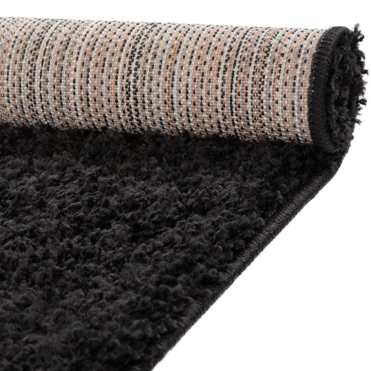 JUST HOME COLLECTION - Alfombra Lilashag 133x200 cm Negro