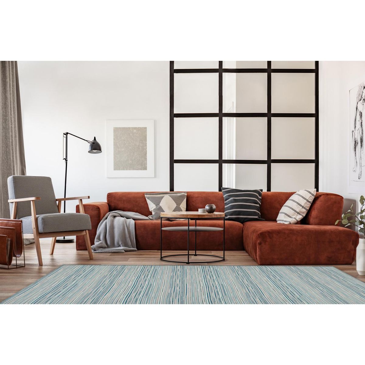 JUST HOME COLLECTION - Alfombra Mariam 160x230 cm Polipropileno Azul Claro