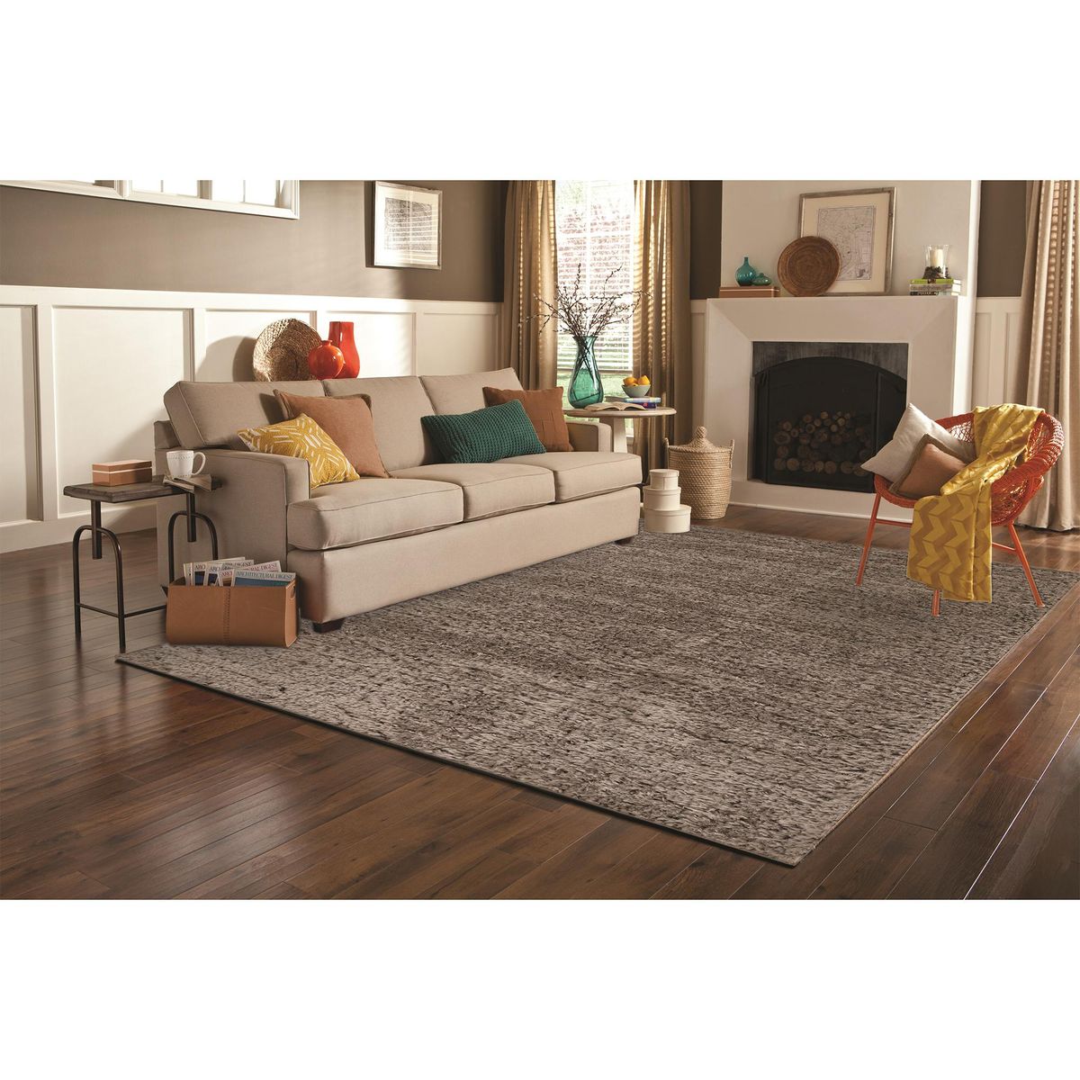 JUST HOME COLLECTION - Alfombra Mo Shag 160x235 cm Poliéster Gris