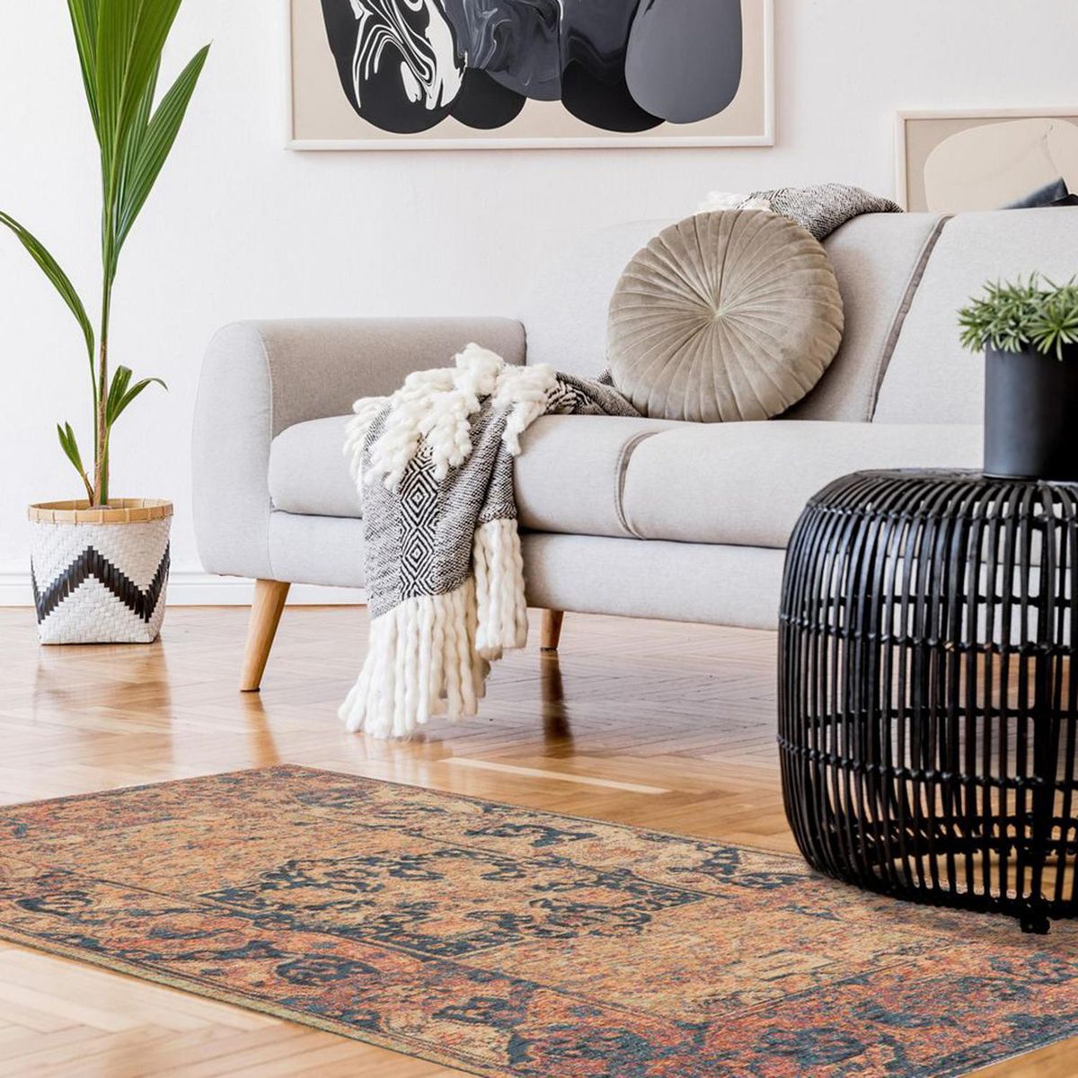 JUST HOME COLLECTION - Alfombra Prato Golden 115x180 cm Poliéster Multicolor