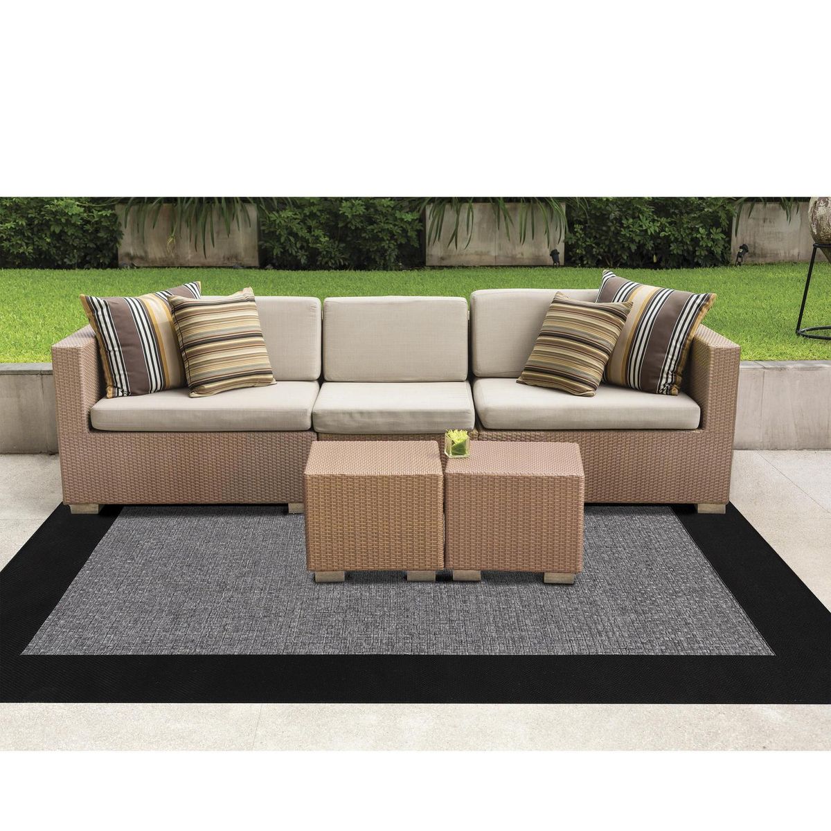 JUST HOME COLLECTION - Alfombra Scandic 120x170 cm Polipropileno Negro