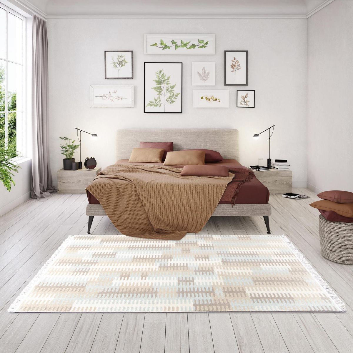 JUST HOME COLLECTION - Alfombra Refold 160x230 cm Algodón Multicolor