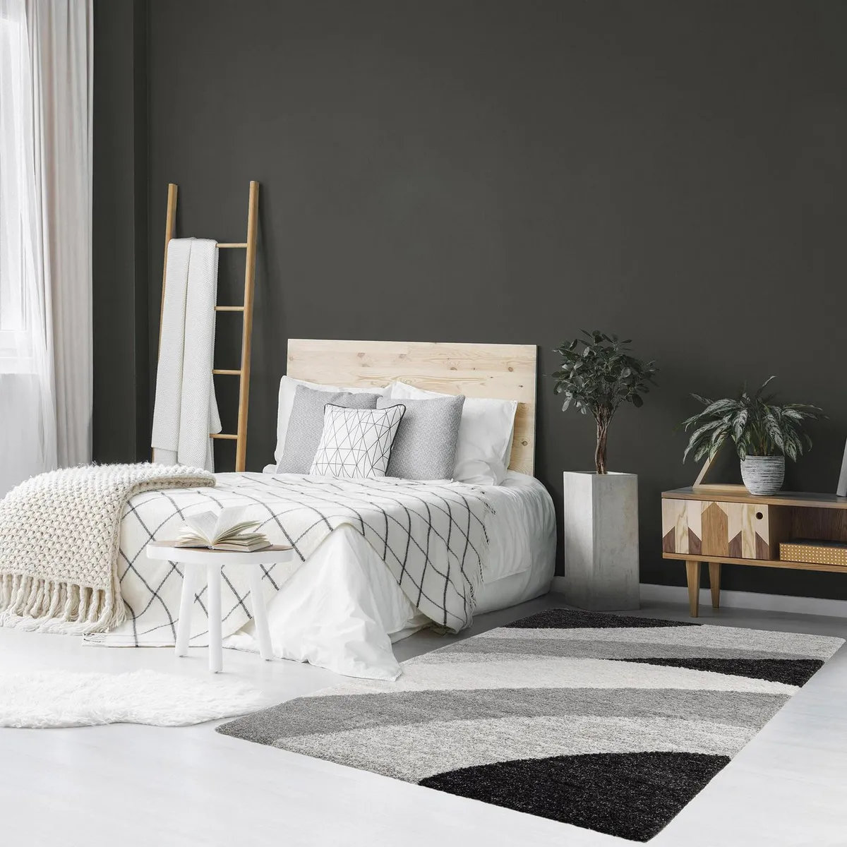 JUST HOME COLLECTION - Alfombra Tibet 120x170 cm Polipropileno Gris