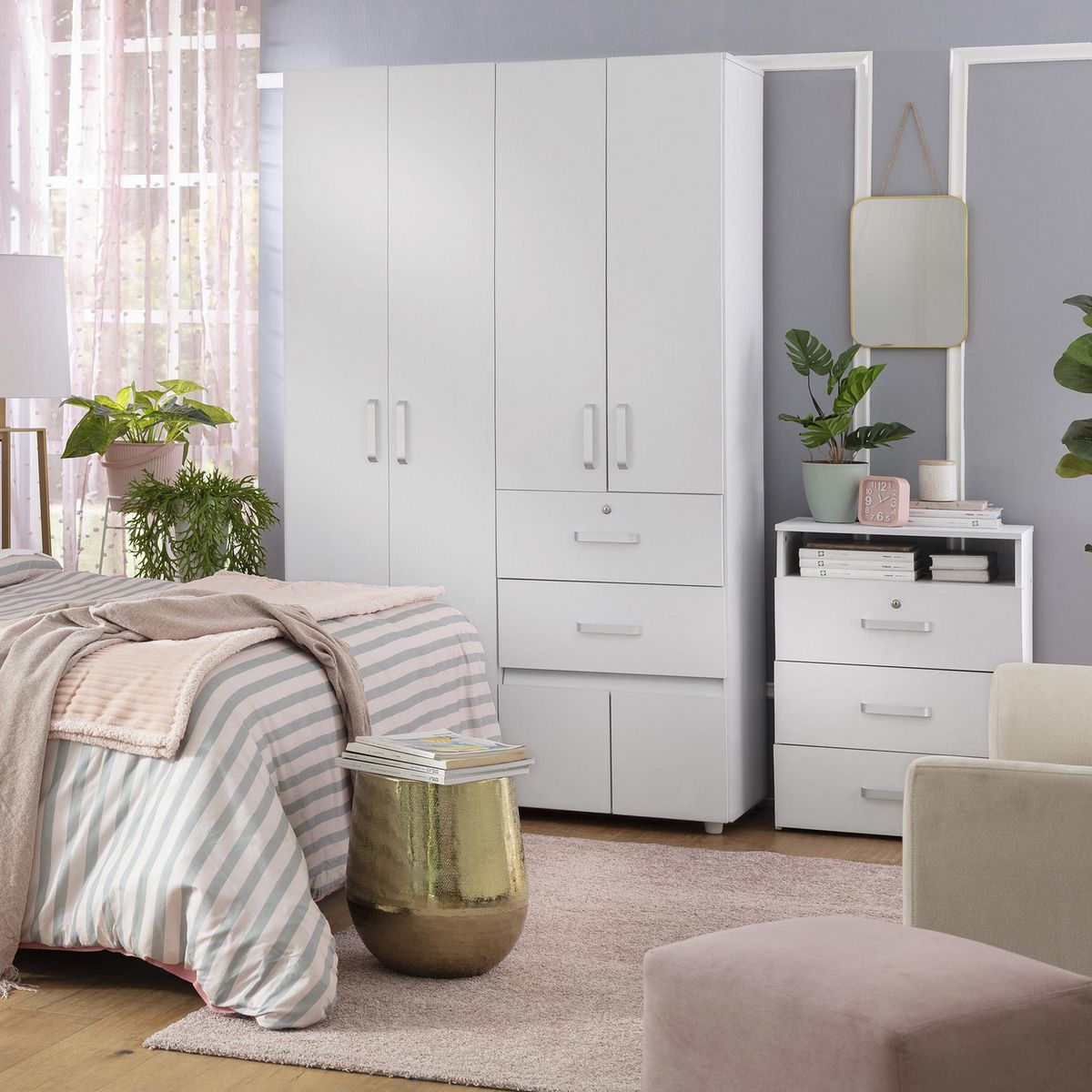 JUST HOME COLLECTION - Alfombra Dolce 160x230 cm Polipropileno Rosado