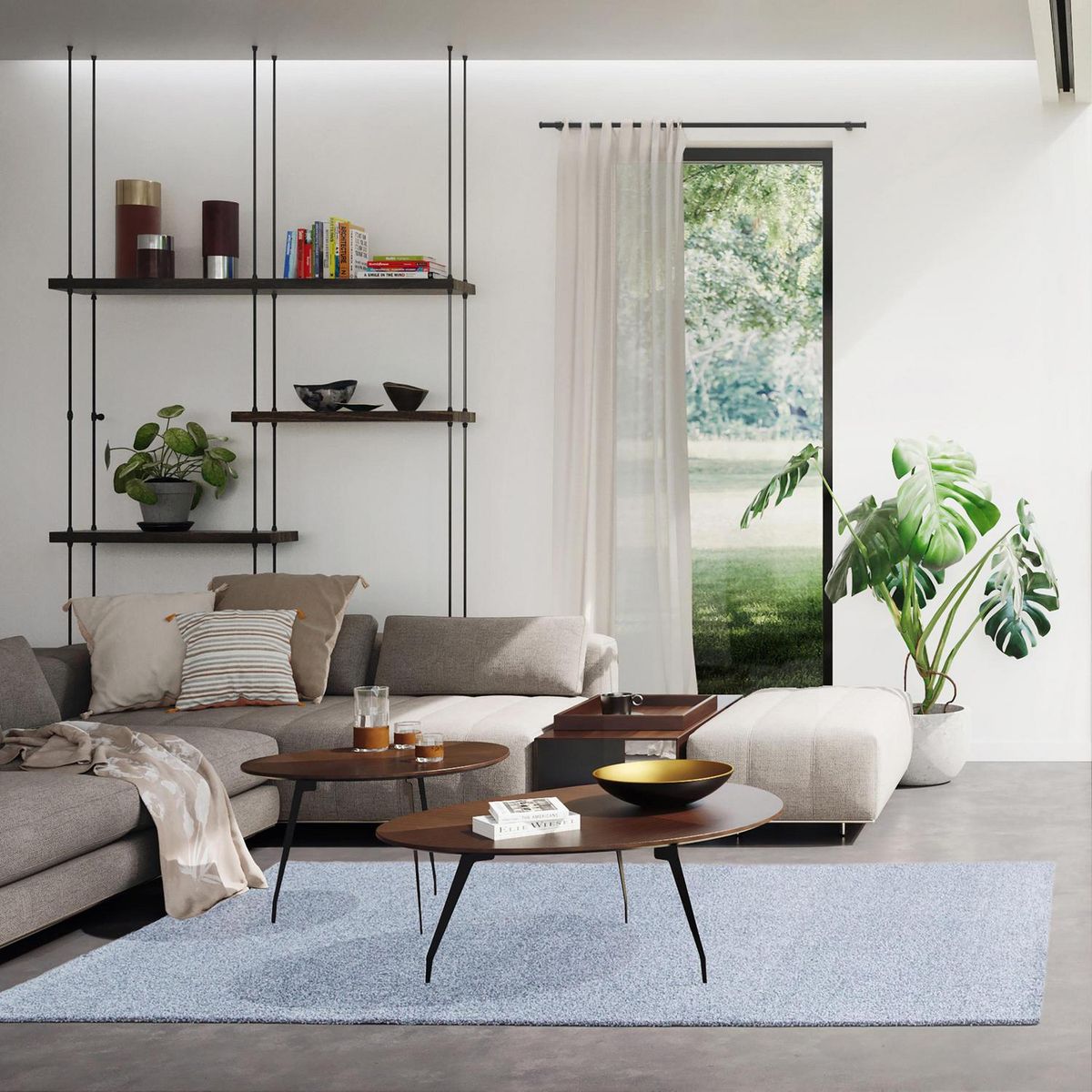 JUST HOME COLLECTION - Alfombra Grande Dolce 200x290 cm Polipropileno Azul