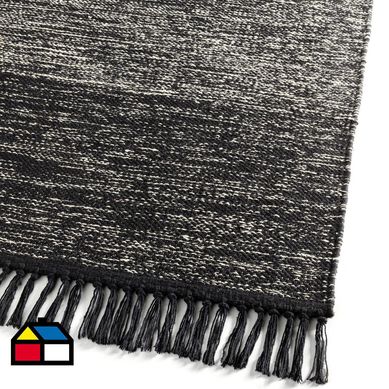 Alfombra 50x90 cm negro/gris